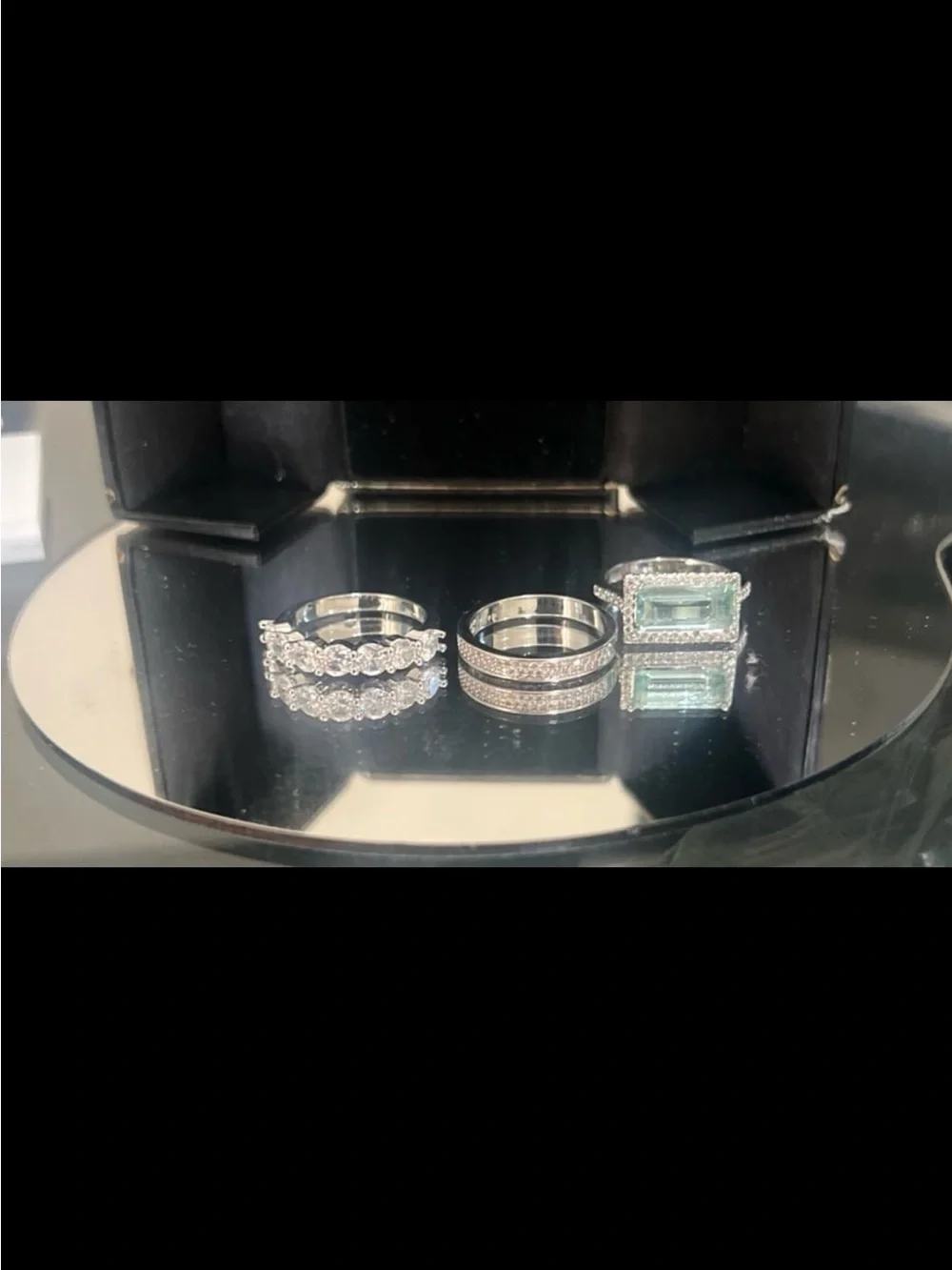 Swarovski worn individually rhodium